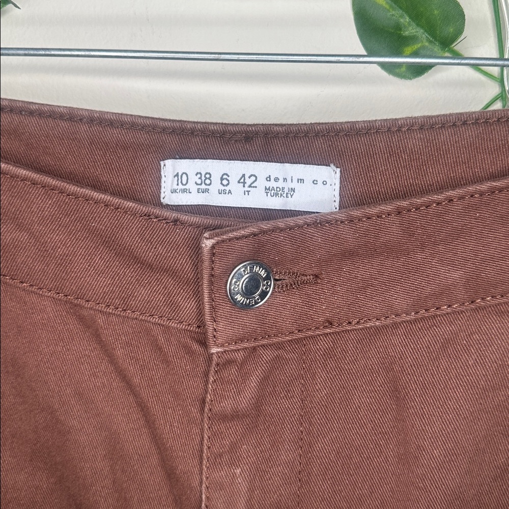 Primark Denim Co Brown Cargo Style Straight Leg Pants - Picture 6 of 8